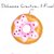 Ciambella portachiavi donut in feltro con perline, very kawaii