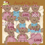 Orsi Innamorati - S. Valentino - Clip Art per Decoupage Scrapbooking e non solo - Immagini