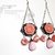 orecchini gothic vintage vittoriani chandelier giada e corallo