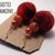 Orecchini feltro bordeaux-arancio