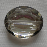 PERLA SFACCETTATA VETRO 25x20mm GOLDEN SHADOW