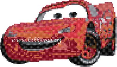 Schema punto croce Disney Mc Queen - Cars Schema punto croce Disney Mc Queen - Cars