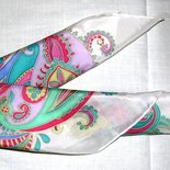 foulard di pura seta dipinto a mano