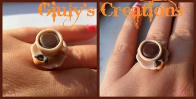 Anello con tazzina di caffe' Anello con tazzina di caffe'