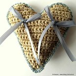 Pattern Spiegazione per Cuscino portafedi HEART a Crochet Uncinetto (idea matrimonio wedding)