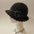 Cappellino closhé grigio con fiore 