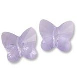 2 FARFALLE BUTTERFLY SWAROVSKI 15mm VIOLET