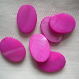8 OVALI IN MADREPERLA FUCSIA 13x18mm