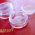 4 barattolini in plastica PVC TRASPARENTI tappo a vite
