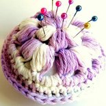 Puntaspilli PUFF GRANNY CIRCLE - in puro cotone italiano - spese di spedizione GRATIS