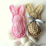 Pattern schema per realizzare i coniglietti imbottiti - bomboniera battesimo o baby shower