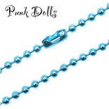 BASE COLLANA CATENA PALLINI COLORE AZZURRO CM 67