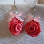 OFFERTISSIMA orecchini rose fimo