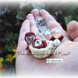 ★★SALDI Collana Cappuccetto rosso con cesto di mele, very kawaii! :)