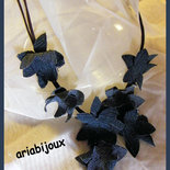collana fiori jeans collana fiori jeans