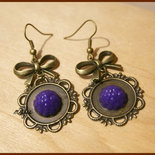 orecchini More su base cameo in bronzo e fiocco ♥