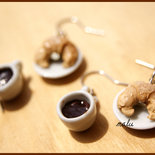orecchini Colazione felice con Caffè e Cornetto ♥
