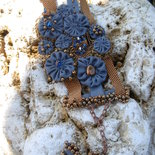 bracciale + orecchini avio in stoffa