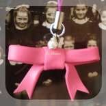 PINK BOW phonestrap
