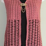 Scheda con istruzioni per  Gilet all' uncinetto - E-pattern 