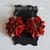 Orecchini Origami fiori rossi 2