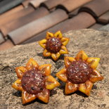 orecchini+anello girasoli fimo