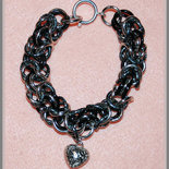 Bracciale Chainmaille "Black heart"