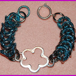 Bracciale Chainmaille "Silver flower"