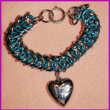 Bracciale Chainmaille "Silver heart"
