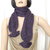 Sciarpa lana viola melange - maglia