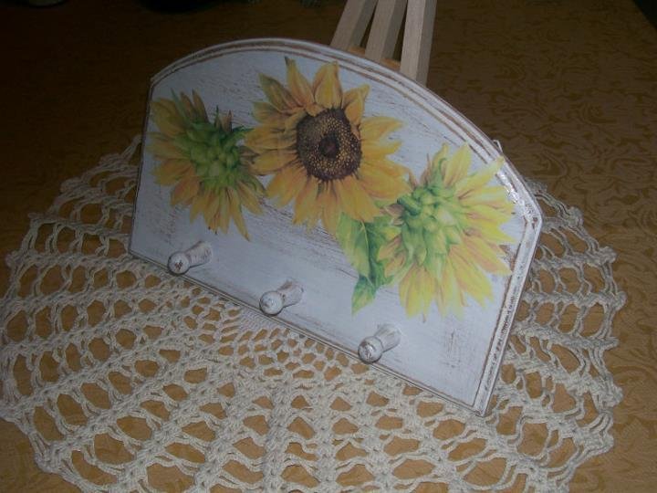 Appendino per strofinacci shabby chic e decoupage per la casa e ... Tecnica shabby chic decoupage