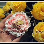 Spechietto - Kawaii lolita - torte alla fragola nastri rosa a pois e merletto! idea regalo