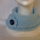 Scaldacollo,azzurro in lana