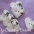 Bottoni " Shabby heart" set 6pz.