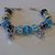 Braccialetto Pandora style bracelet with glass beads and charms