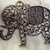 ciondolo elefante in bronzo 90x66 mm.