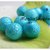 10 PZ PERLE ACRILICHE MARTELLATE 12 MM COLOR TURCHESE D08470
