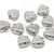 Cuori Silver plastic  X 3 - 20mm