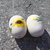 2 perle in CERAMICA con fiore giallo - 18 mm.