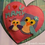 Cuscino  pannolenci "I love u mamy"