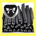 1 Canes - cuore nero con fiocco