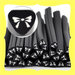 1 Canes - cuore nero con fiocco