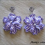 3D Flower 1, orecchini fiore in pasta polimerica/polymer clay