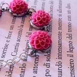 BRACCIALE CON ROSE IN RESINA  COLOR ROSA PINK