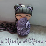  Collane, bijoux e accessori totalmente realizzati a mano senza l'uso di stampi!! giapponesine, kokeshi da personalizzare a vostro piacimento!! Handmade fimo clay no mouds necklace Japanese girl, Kokeshi. Choose your colors.