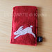 Custodia Iphone feltro rosso