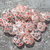 10 murrine a forma di cuore millefiori arancione e trasparente