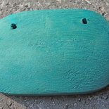 1 modulo a charm in legno di cocco colorato celeste - 2 fori