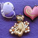 lotto 3 pz charms farfalla-cuore-orso