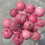 4 perle ciclamino in pietra sintetica